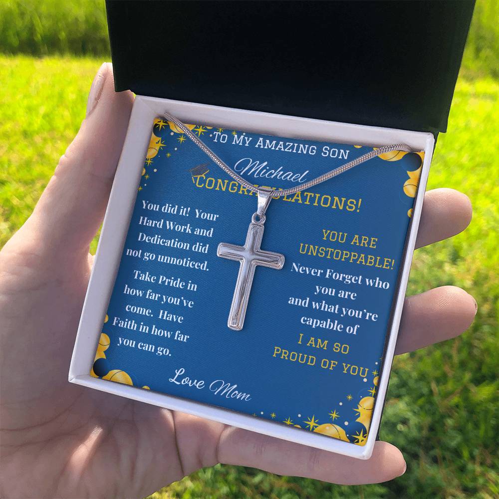 Stainless Cross Necklace - You're Unstoppable
