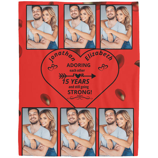 VPL Cozy Plush Fleece Blanket - HEART - ADORING