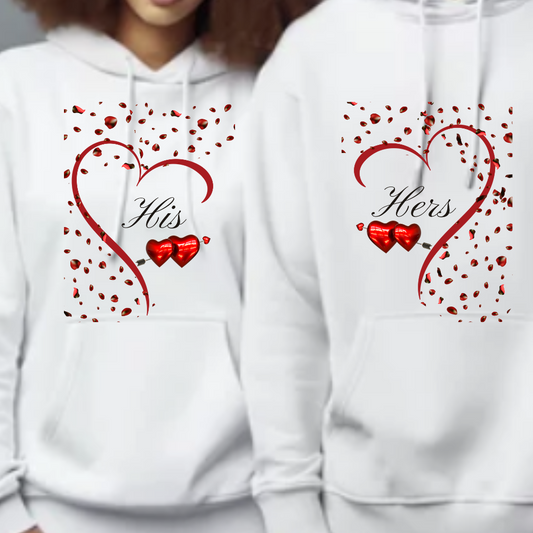His and Hers Valentine Hoodie
