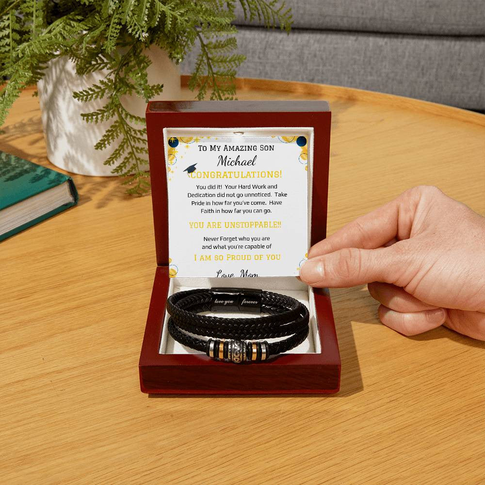 Son's Graduation - Love You Forever Bracelet
