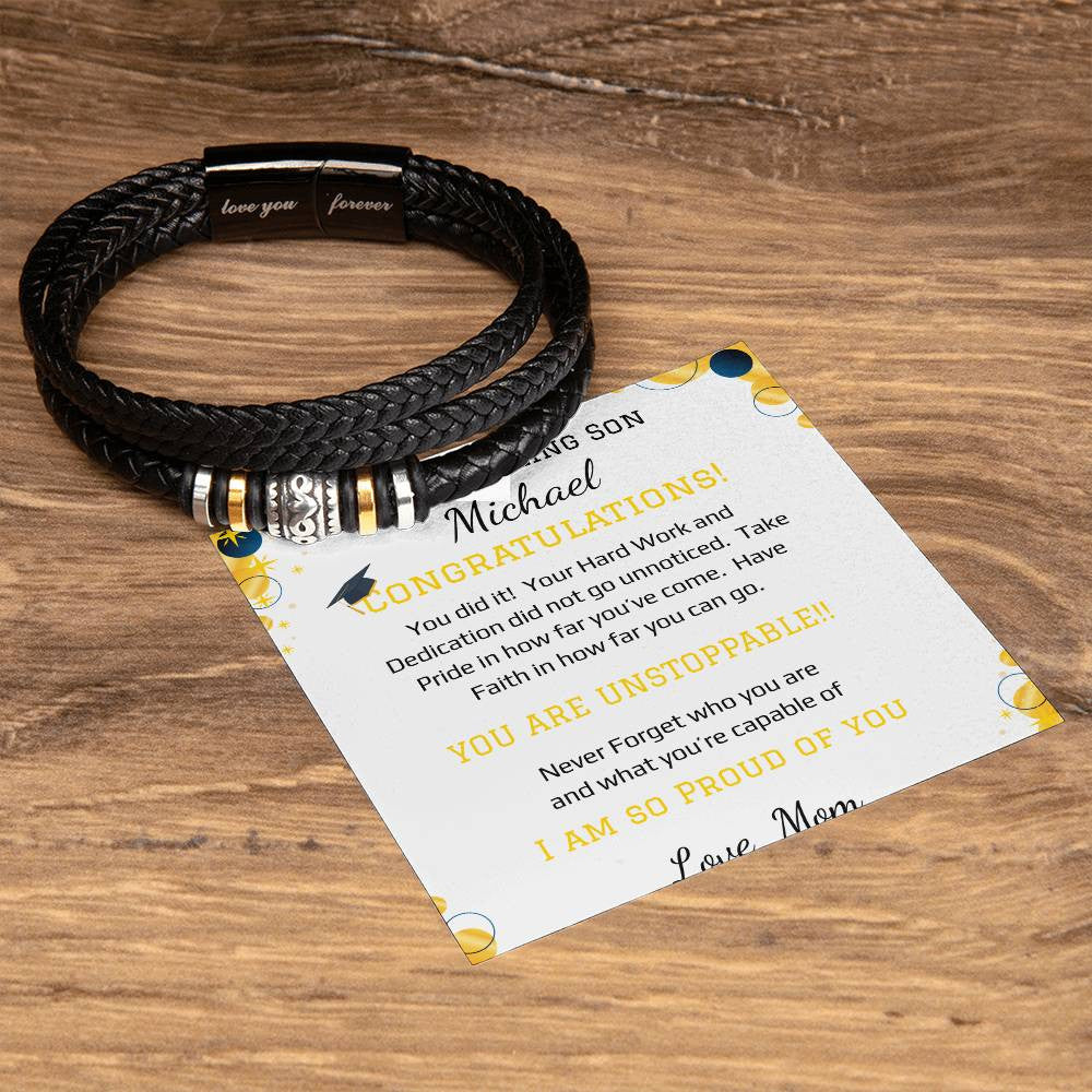 Son's Graduation - Love You Forever Bracelet