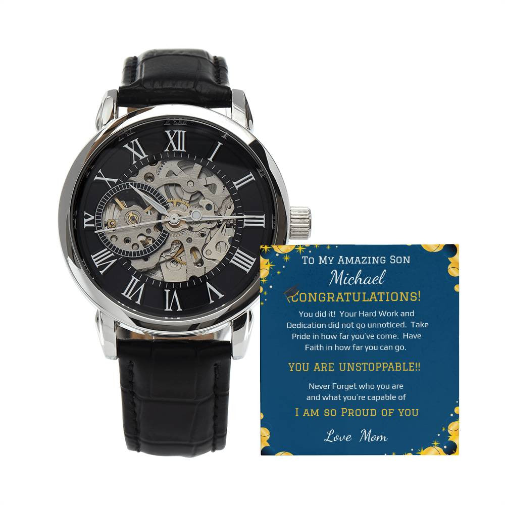 Men's Openwork Watch + MC - Son's Graduation