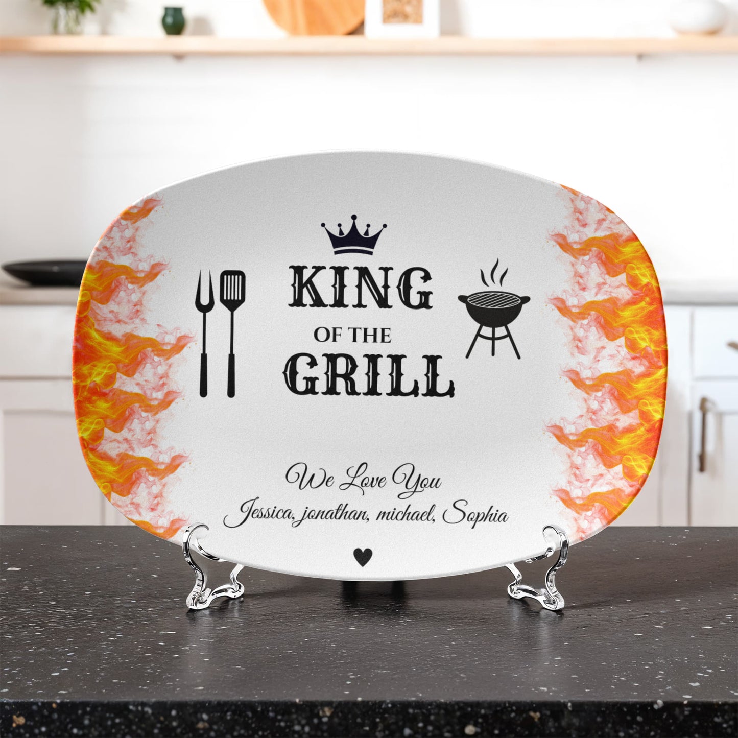 King of the Grill/ Best Flippin Dad BBQ Platter and Apron