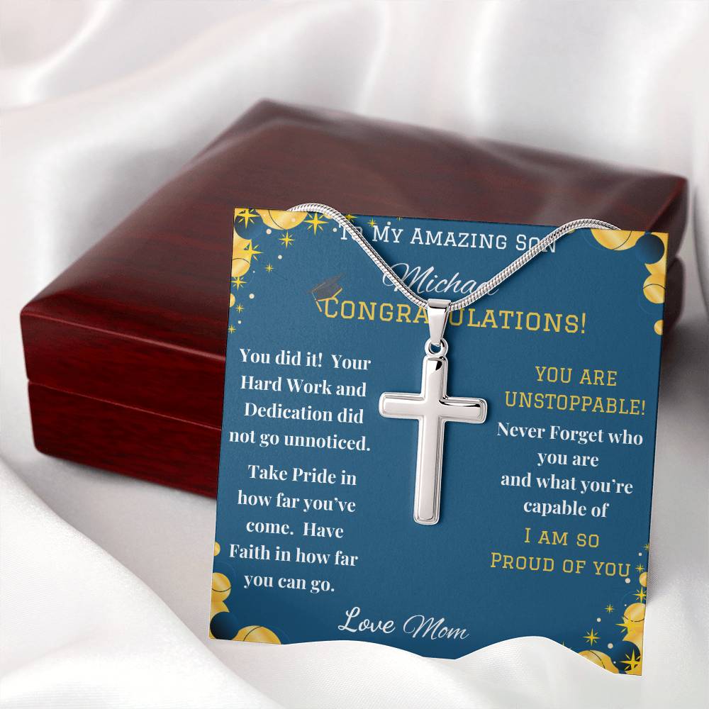 Stainless Cross Necklace - You're Unstoppable