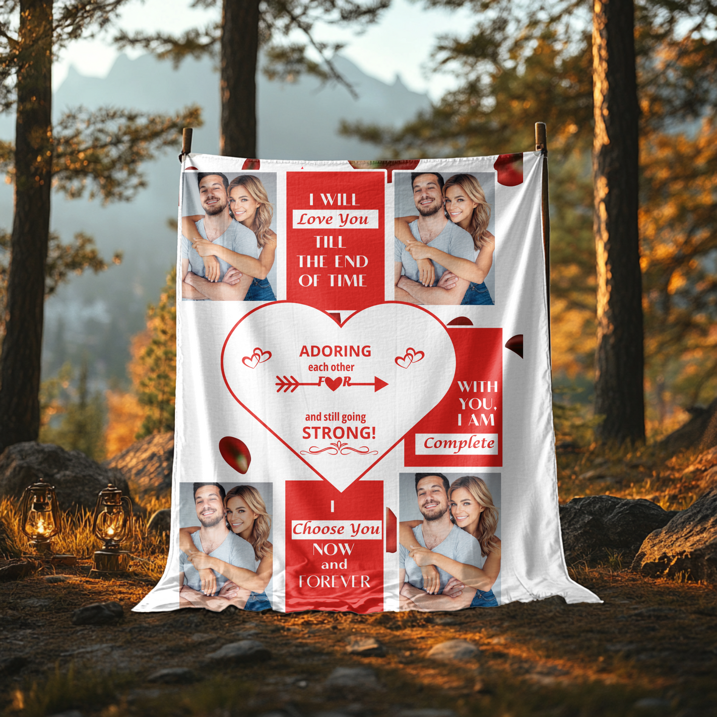 VPL Cozy Plush Fleece Blanket - HEART - ADORING