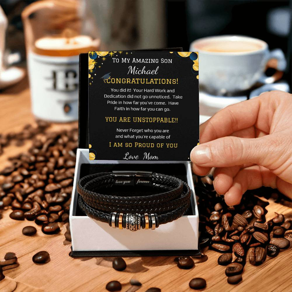 Son's Graduation - Love You Forever Bracelet