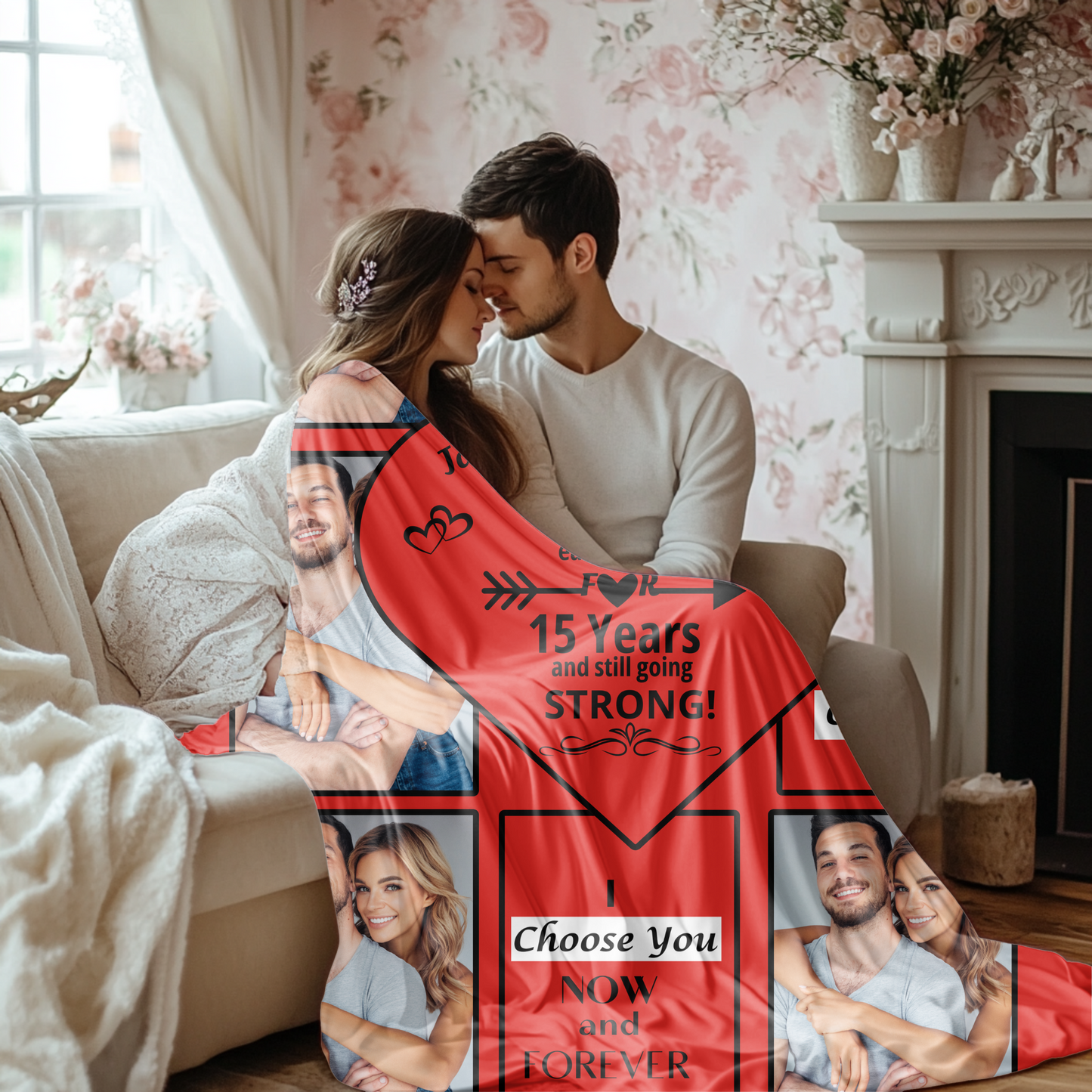 VPL Cozy Plush Fleece Blanket - HEART - ADORING