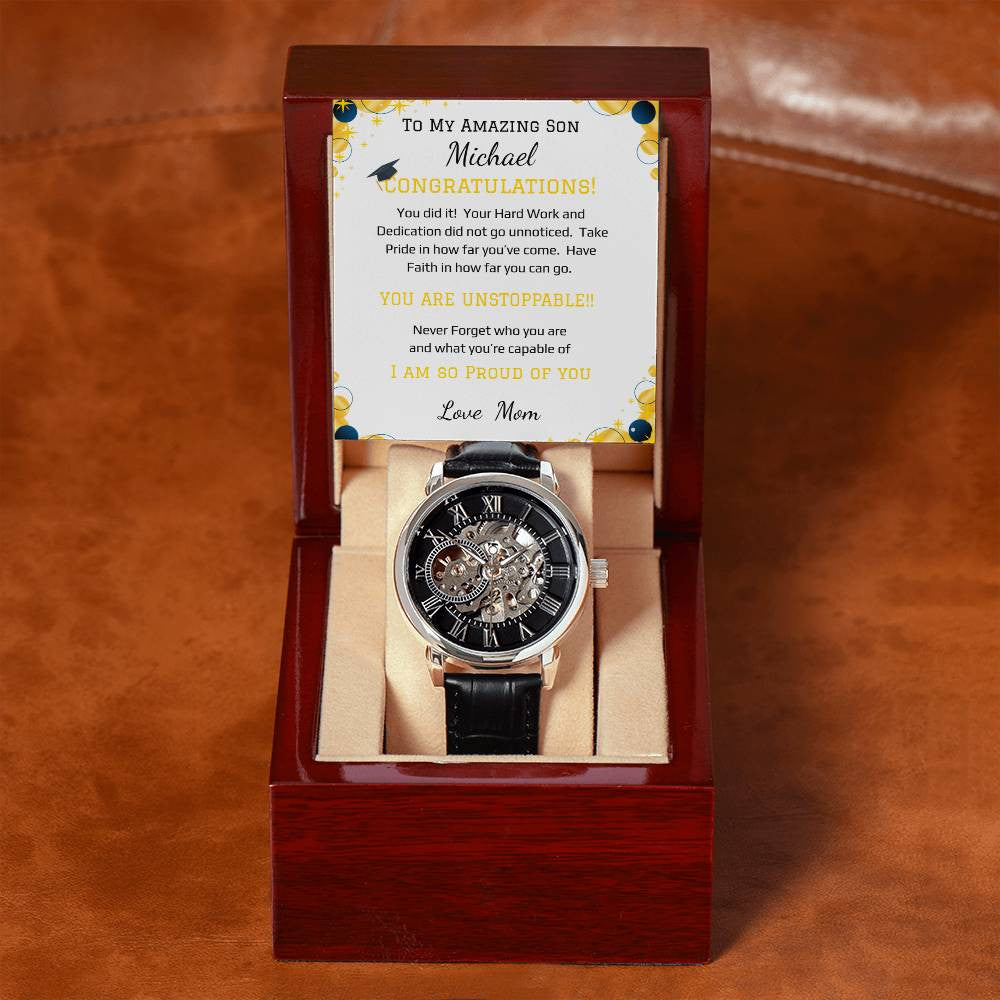 Men's Openwork Watch + MC - Son's Graduation