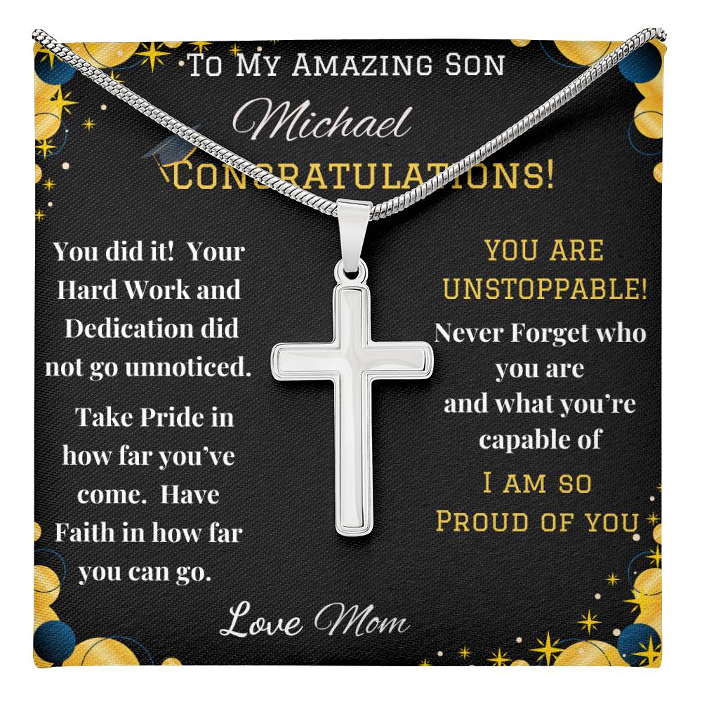 Stainless Cross Necklace - You're Unstoppable