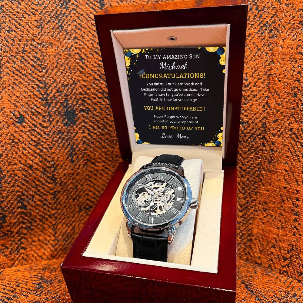 Men's Openwork Watch + MC - Son's Graduation