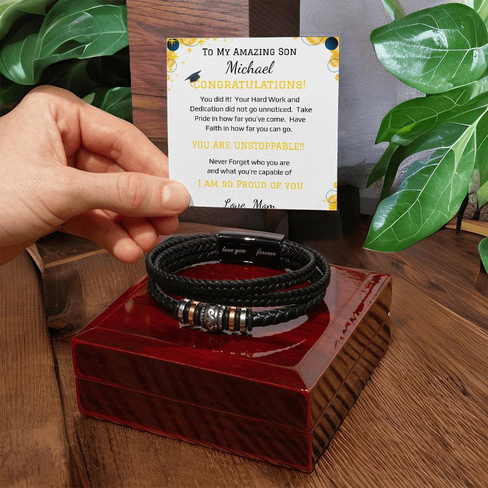 Son's Graduation - Love You Forever Bracelet