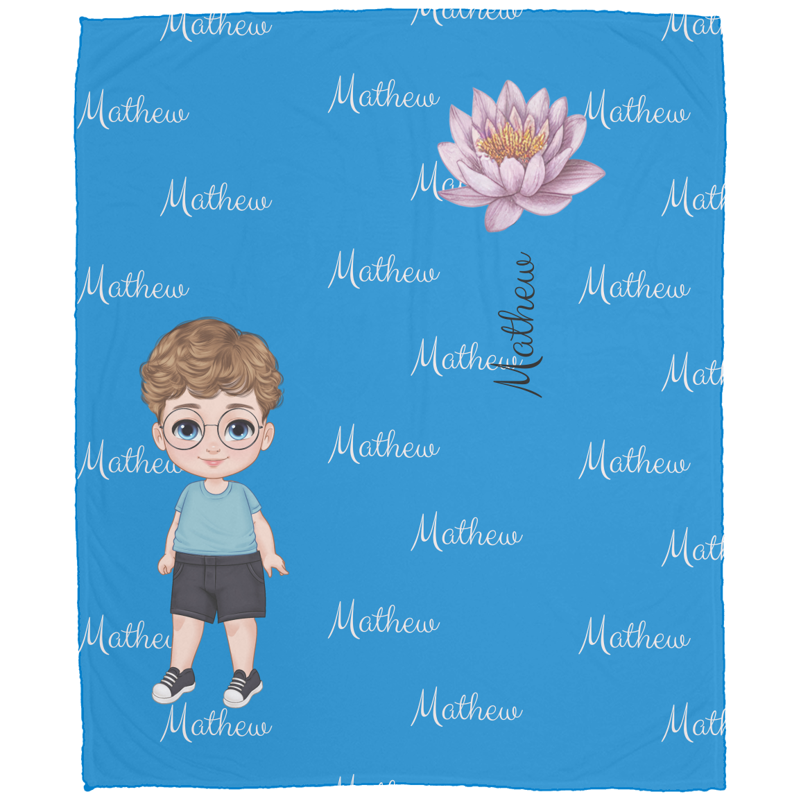 Luxurious Cozy Plush Fleece Named Baby/Toddler Blanket