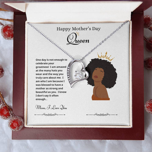 Happy Mother's Day Queen  Forever Love Necklace White 2
