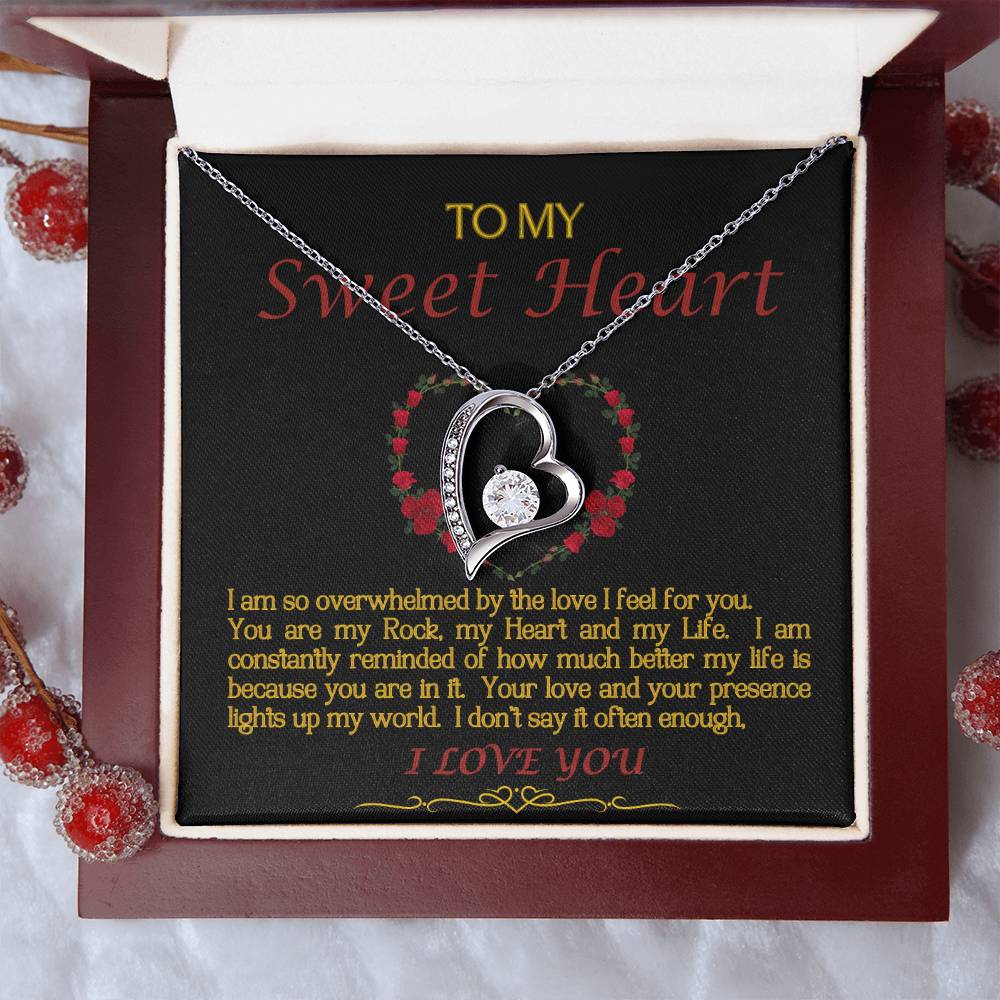 Forever Love Necklace/Sweet Heart/Black