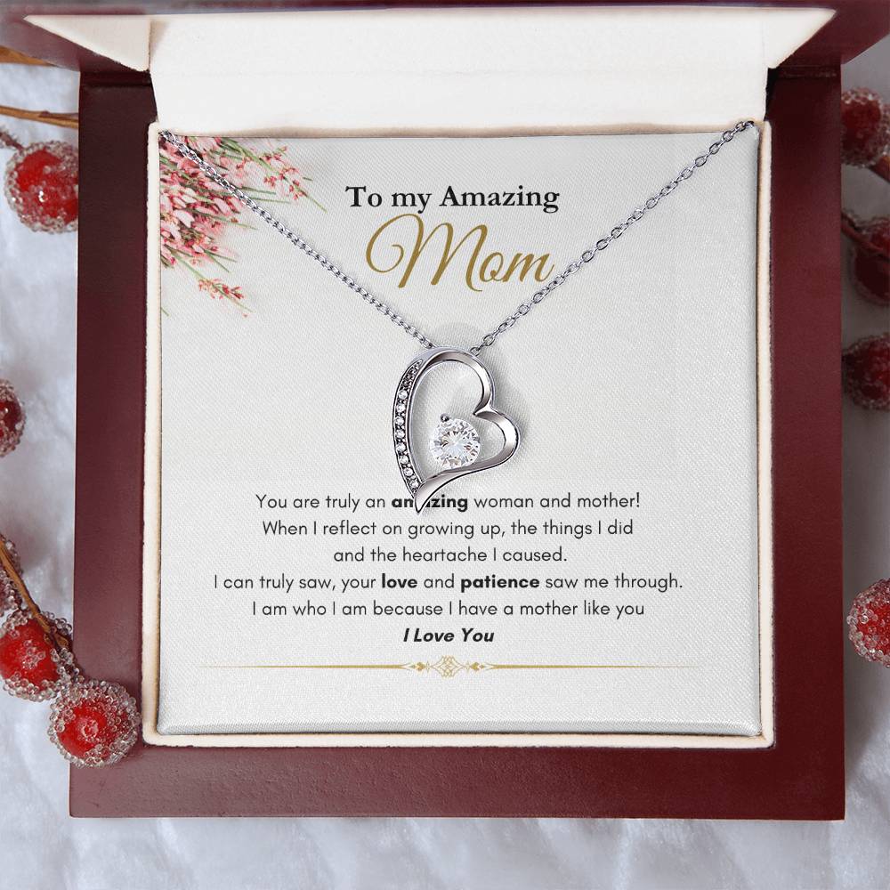 Amazing Mom Forever Love Necklace Flower