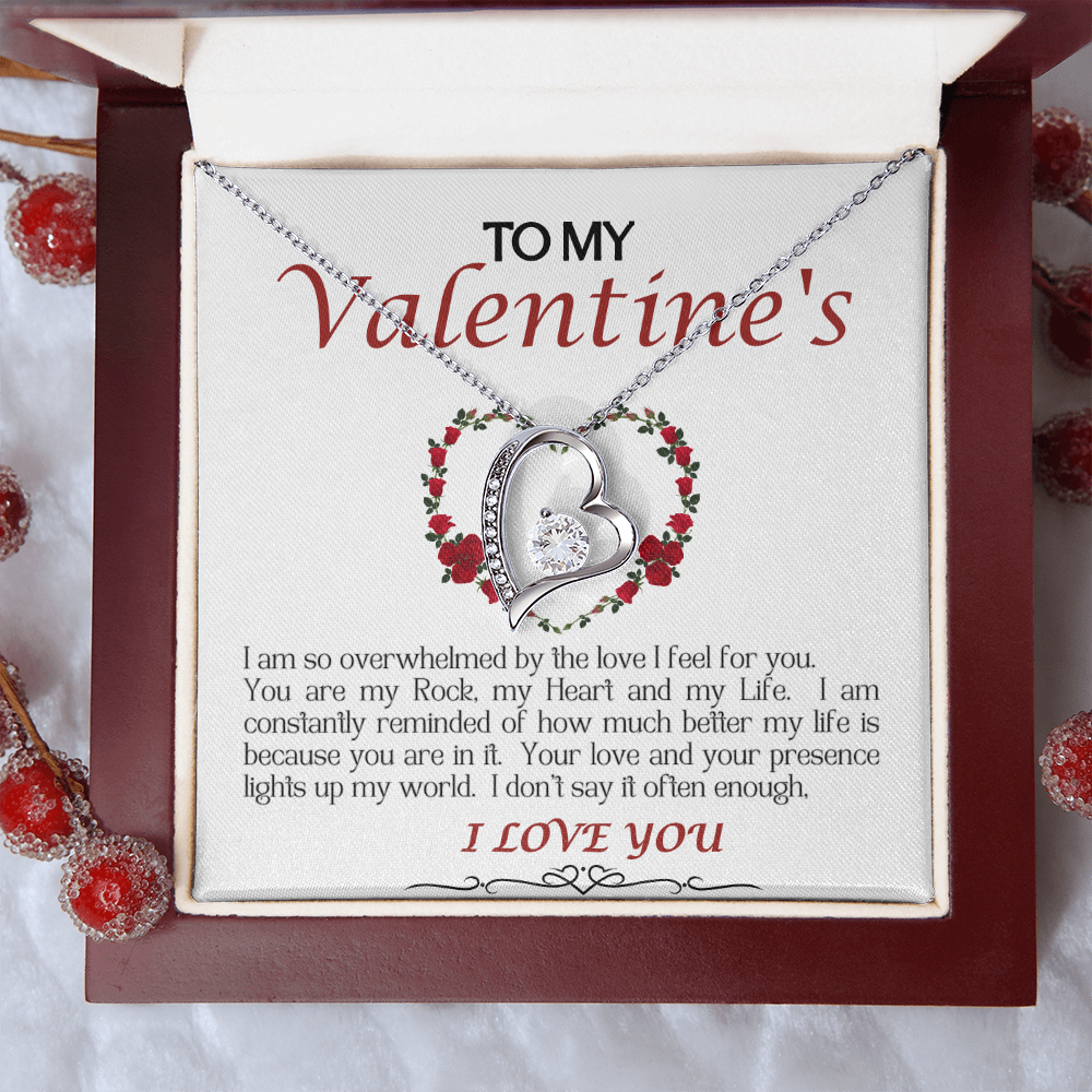 Forever Love Necklace/My Valentine/White