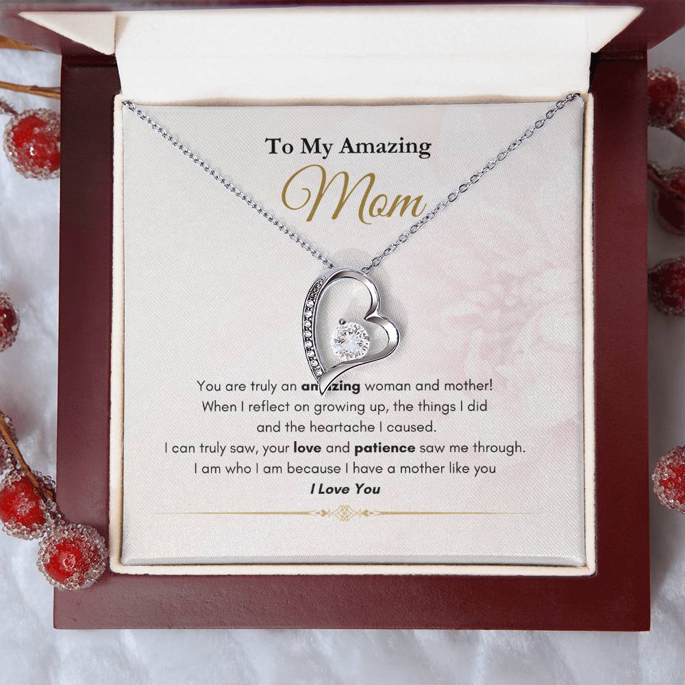 My Amazing Mom Forever Love Necklace Pink