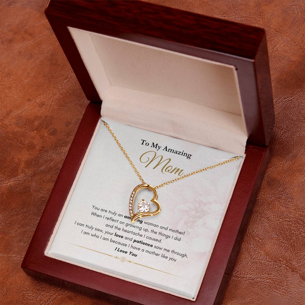 My Amazing Mom Forever Love Necklace Pink
