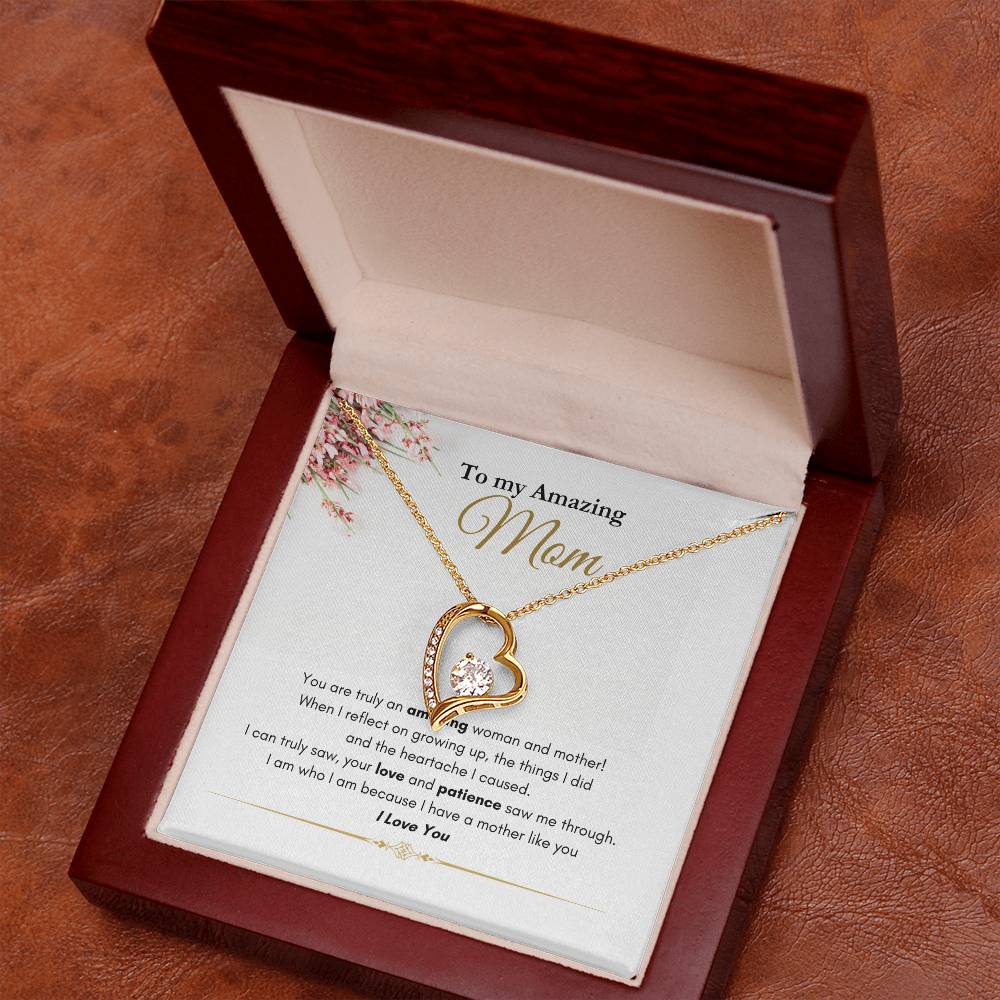 Amazing Mom Forever Love Necklace Flower