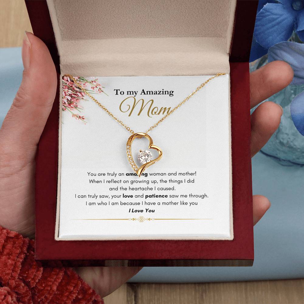 Amazing Mom Forever Love Necklace Flower