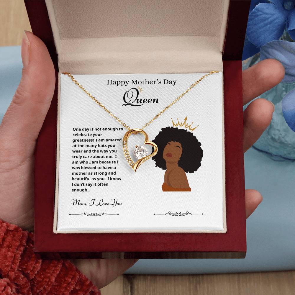 Mothers Day Queen 2 Forever Love Necklace
