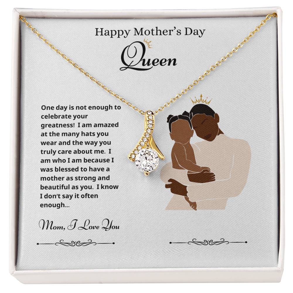 Happy Mother's Day Queen Allure Necklace White 3