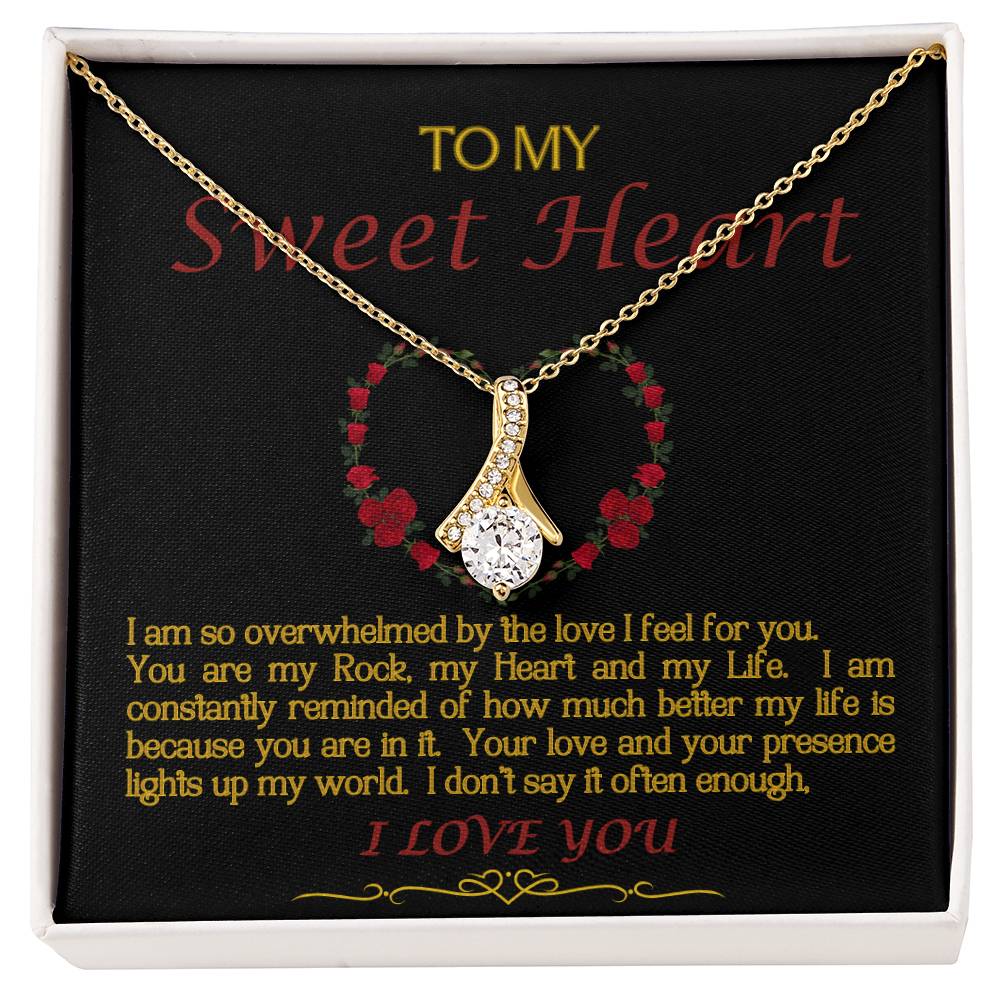 Alluring Beauty Necklace/Sweet Heart/Black