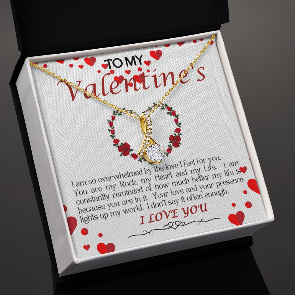 Alluring Beauty Necklace/My Valentine/White Heart