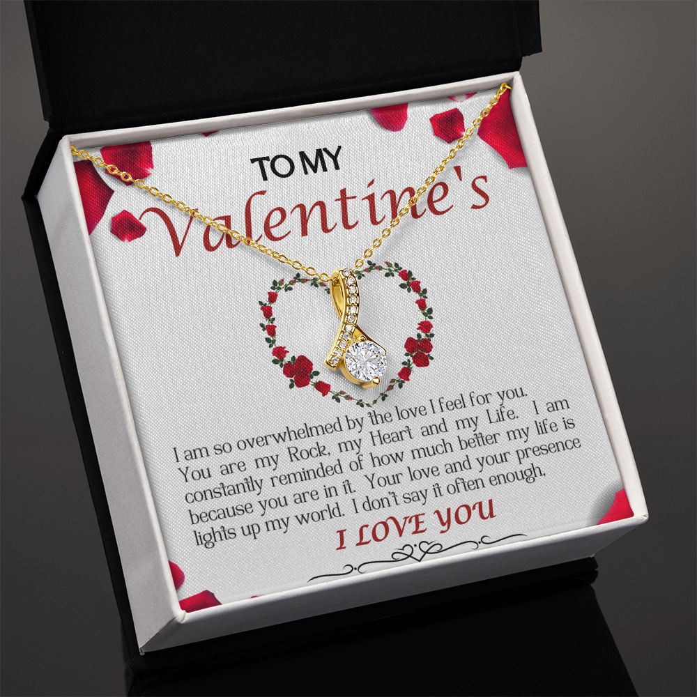 Alluring Beauty Necklace/My Valentine/White Rose