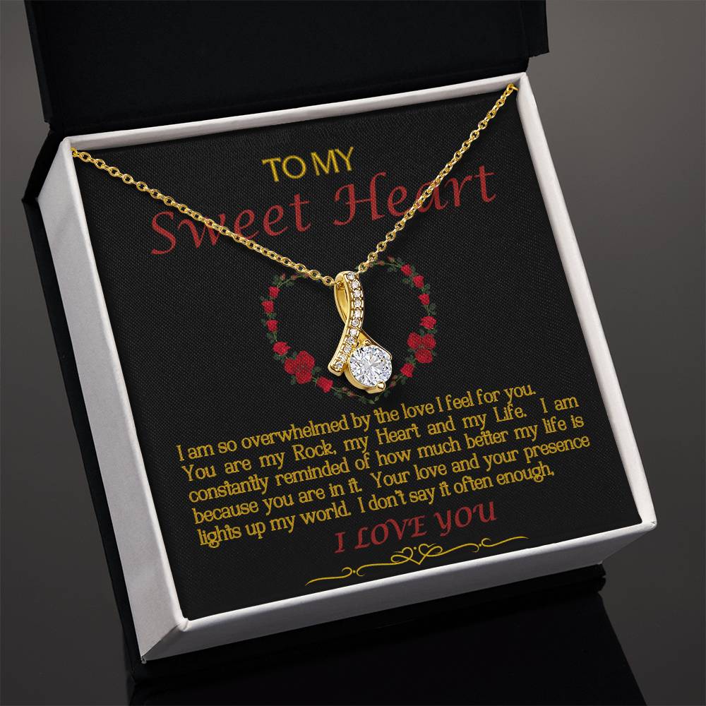 Alluring Beauty Necklace/Sweet Heart/Black