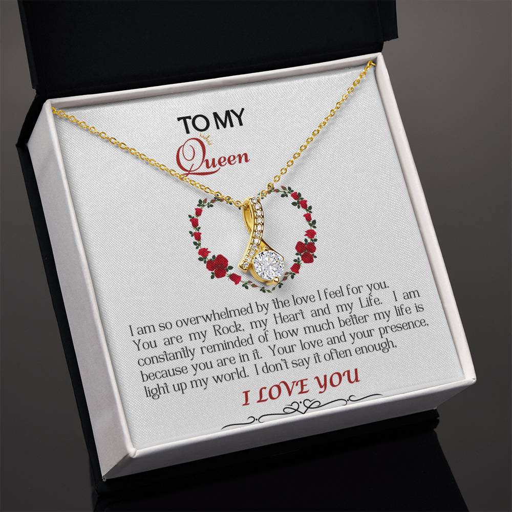 Alluring Beauty Necklace/My Queen/White
