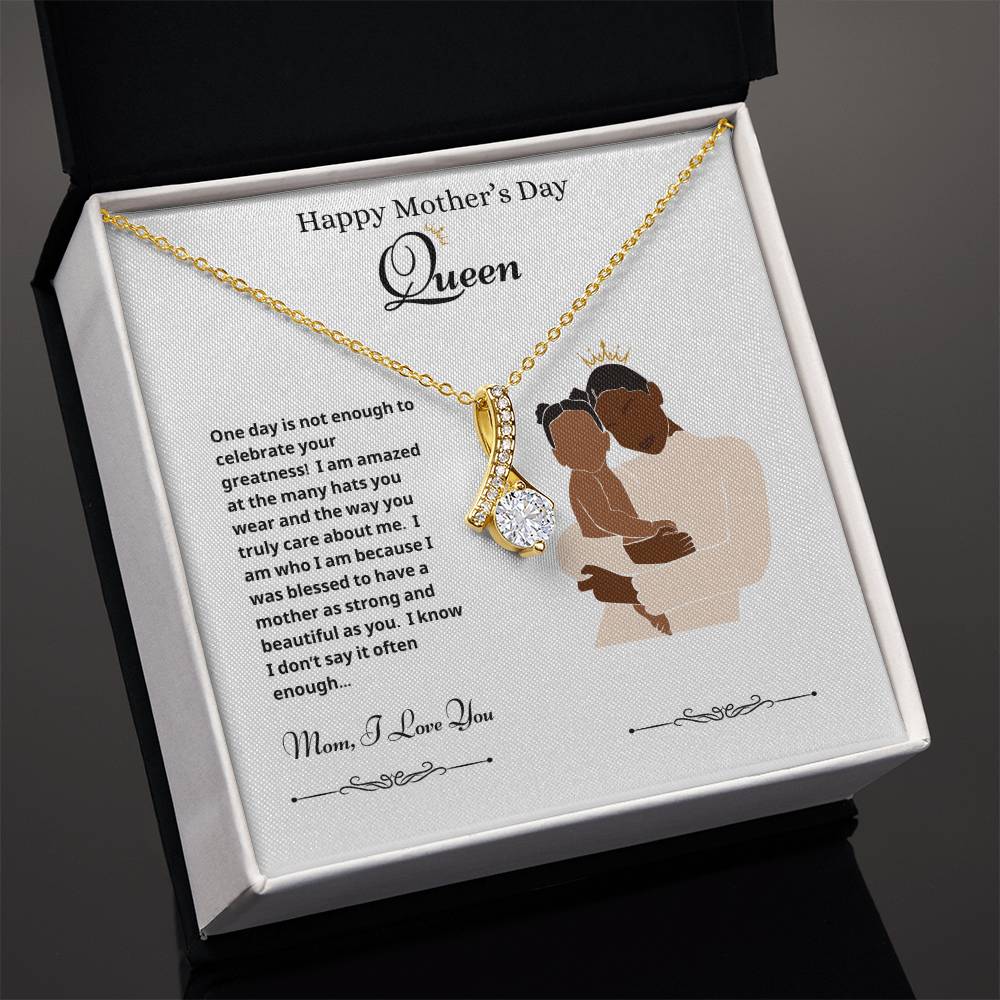 Happy Mother's Day Queen Allure Necklace White 3