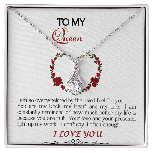 Alluring Beauty Necklace/My Queen/White