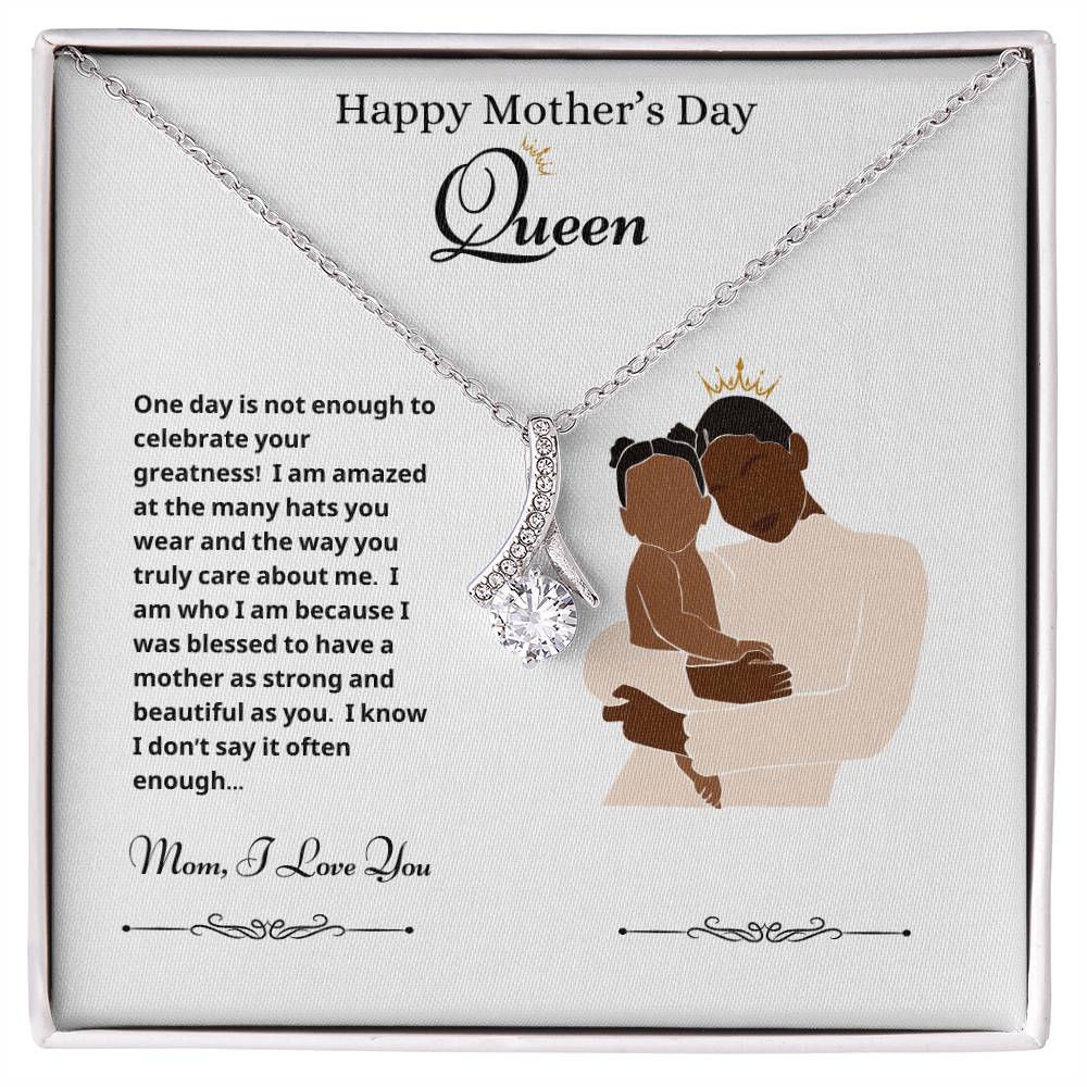 Happy Mother's Day Queen Allure Necklace White 3