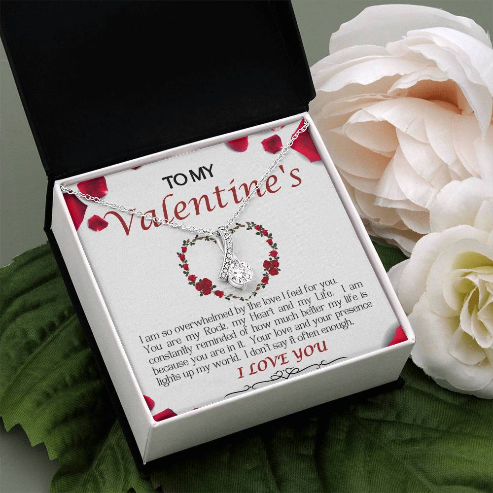 Alluring Beauty Necklace/My Valentine/White Rose