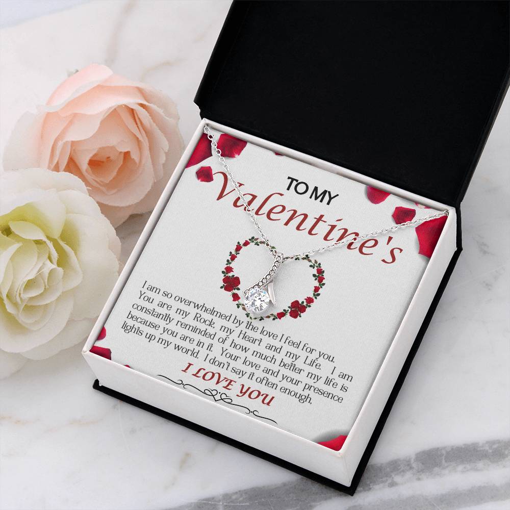 Alluring Beauty Necklace/My Valentine/White Rose