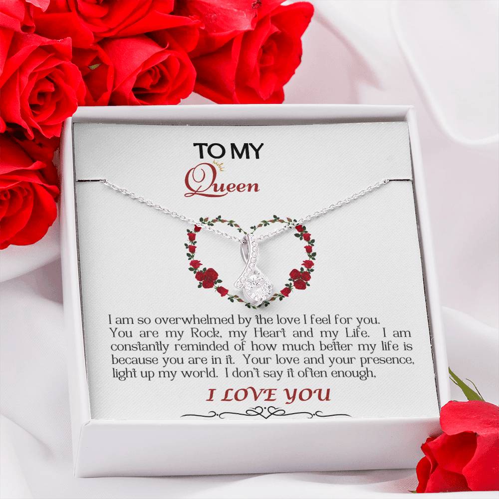 Alluring Beauty Necklace/My Queen/White