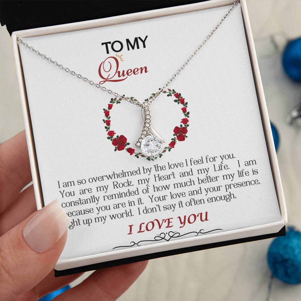 Alluring Beauty Necklace/My Queen/White