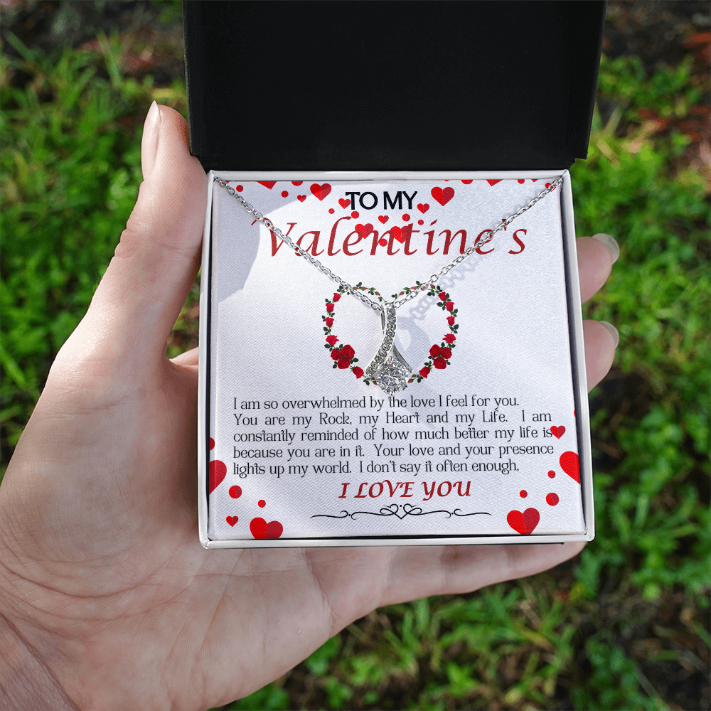 Alluring Beauty Necklace/My Valentine/White Heart