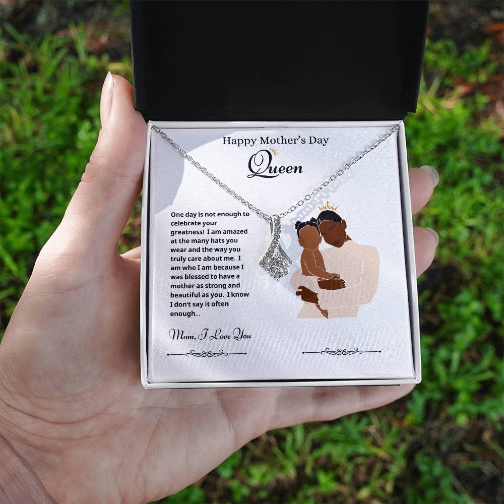Happy Mother's Day Queen Allure Necklace White 3