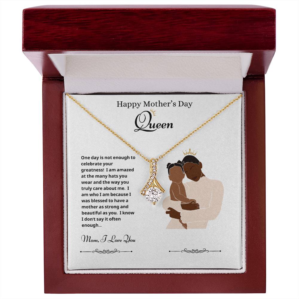 Happy Mother's Day Queen Allure Necklace White 3