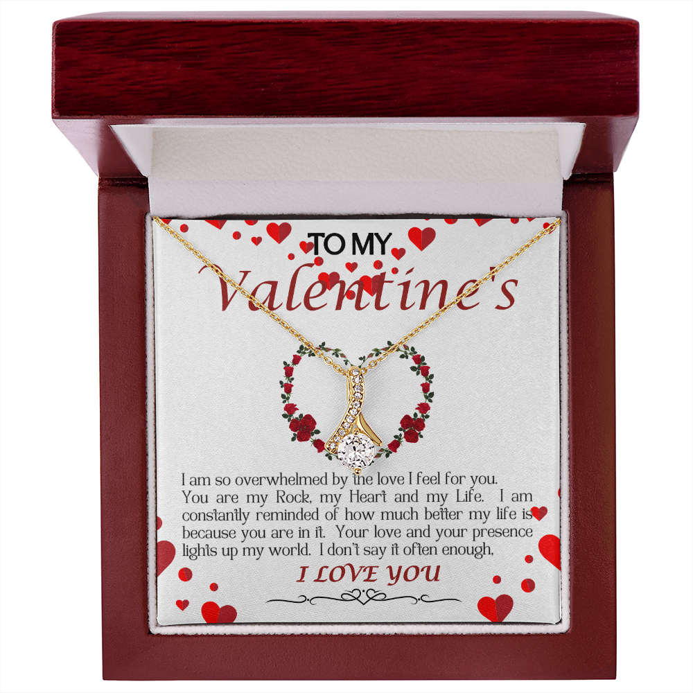 Alluring Beauty Necklace/My Valentine/White Heart