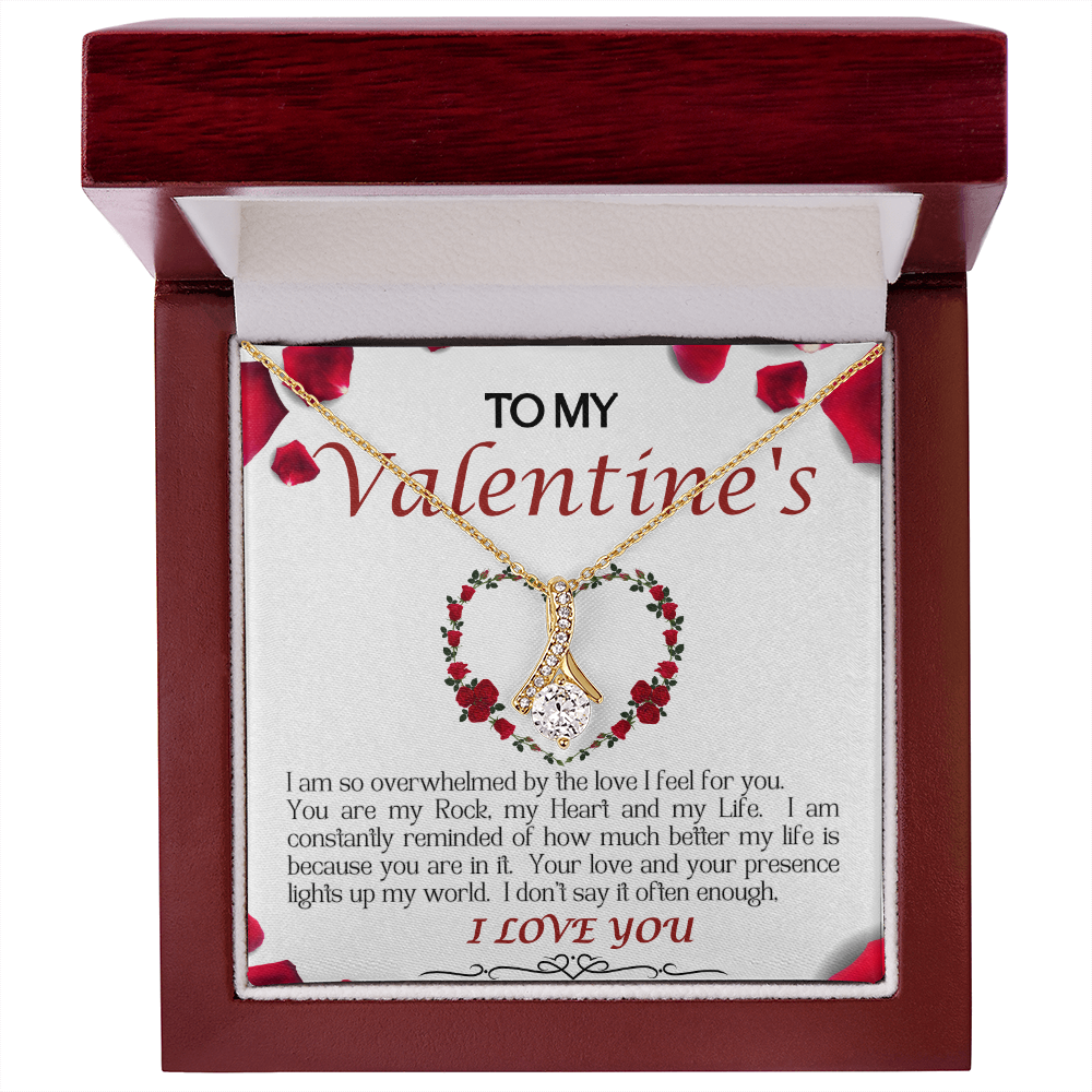Alluring Beauty Necklace/My Valentine/White Rose