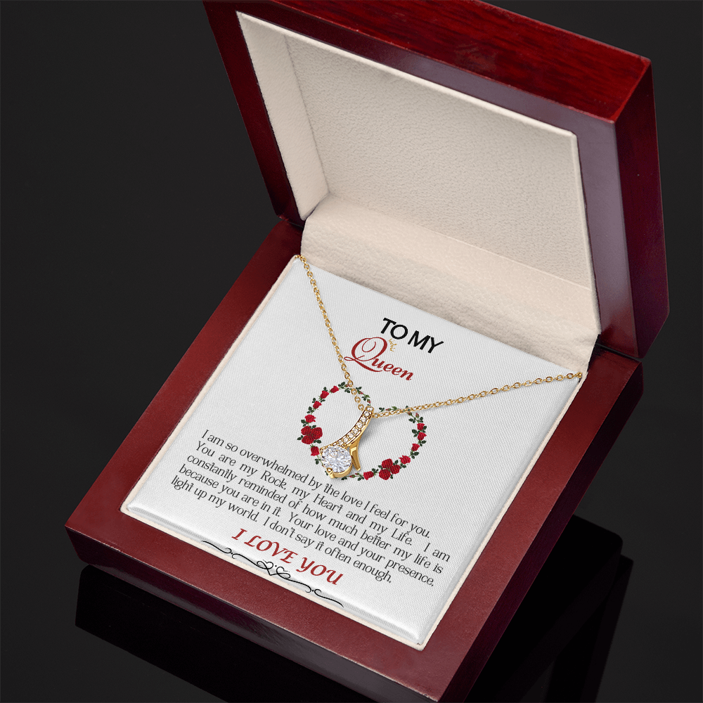 Alluring Beauty Necklace/My Queen/White