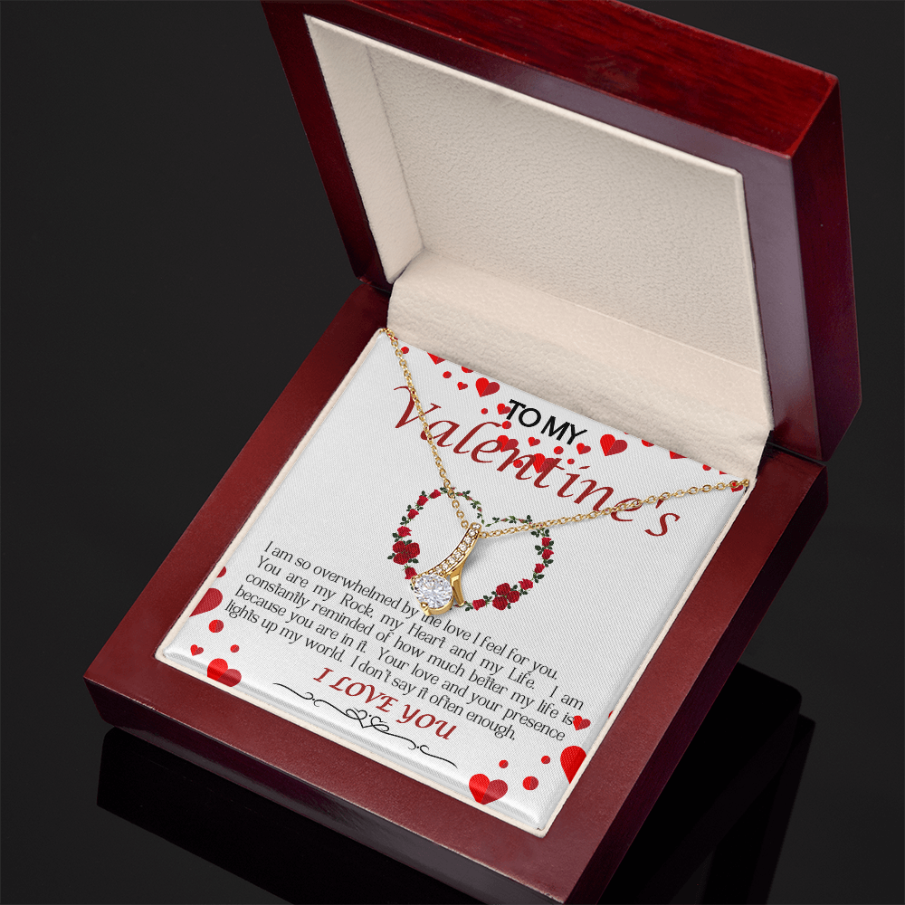 Alluring Beauty Necklace/My Valentine/White Heart