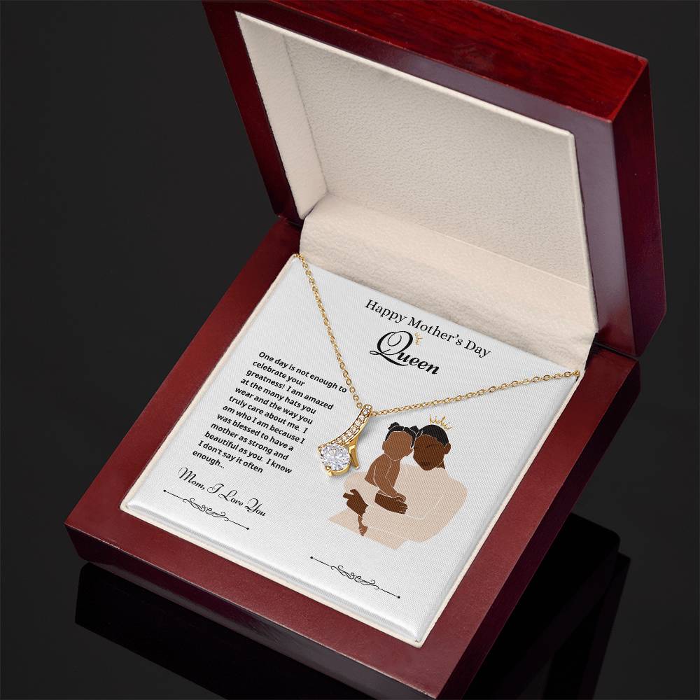 Happy Mother's Day Queen Allure Necklace White 3