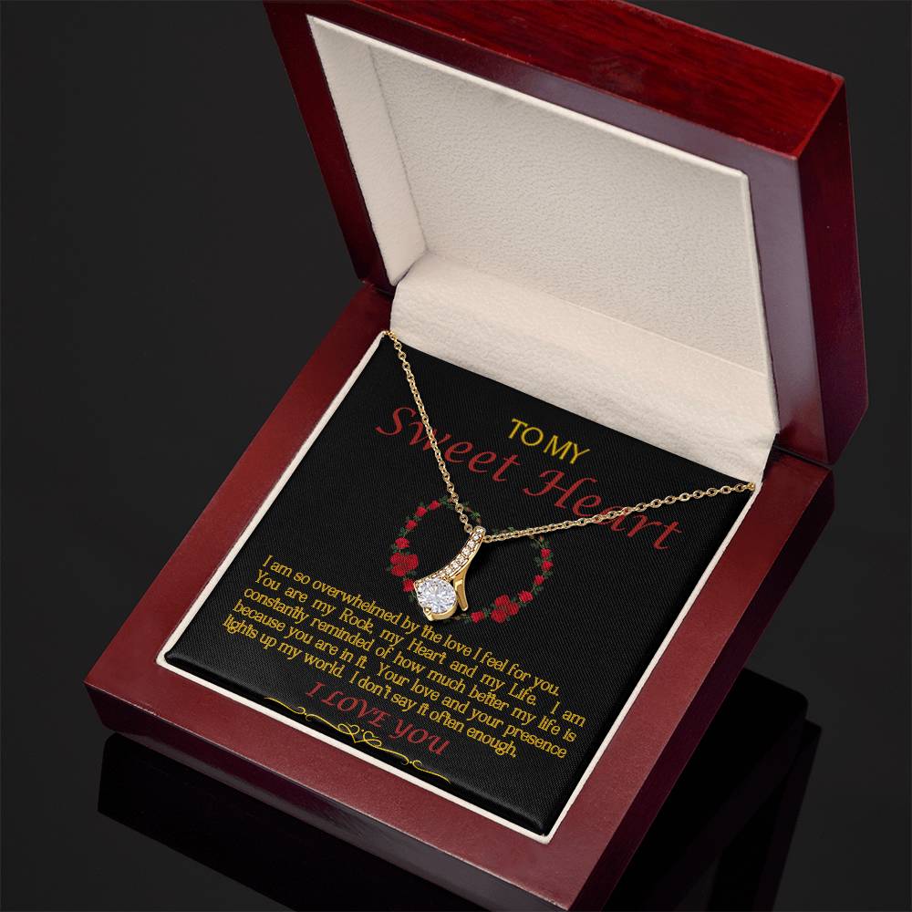 Alluring Beauty Necklace/Sweet Heart/Black