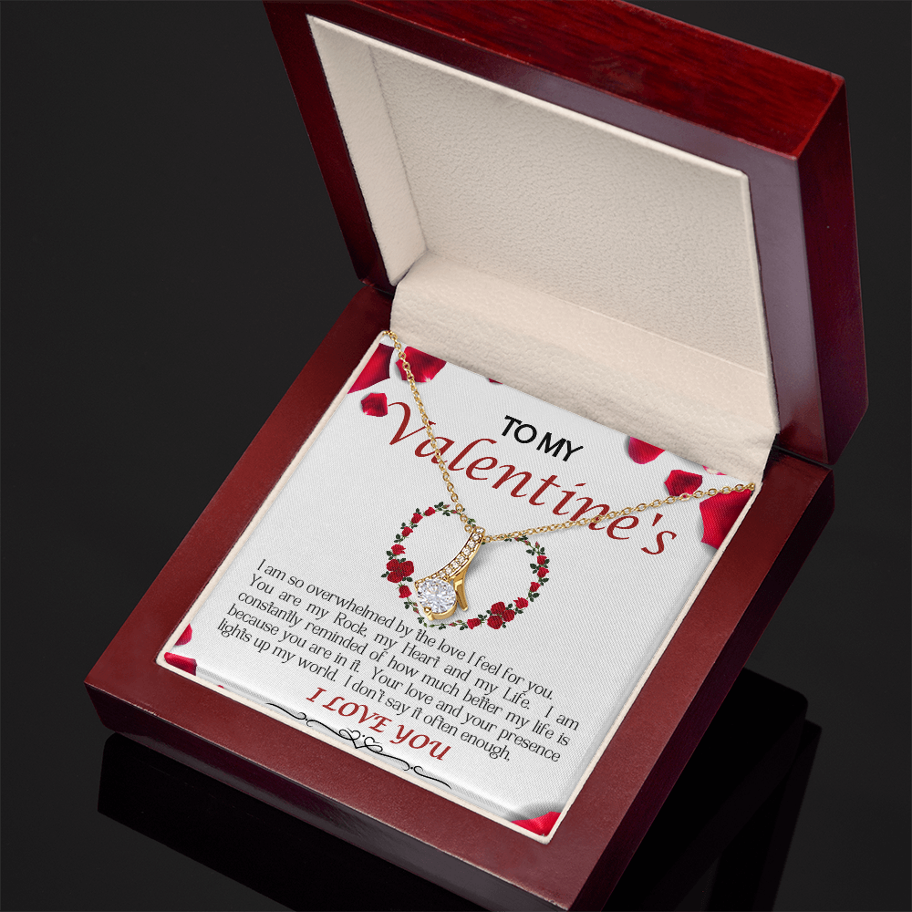 Alluring Beauty Necklace/My Valentine/White Rose