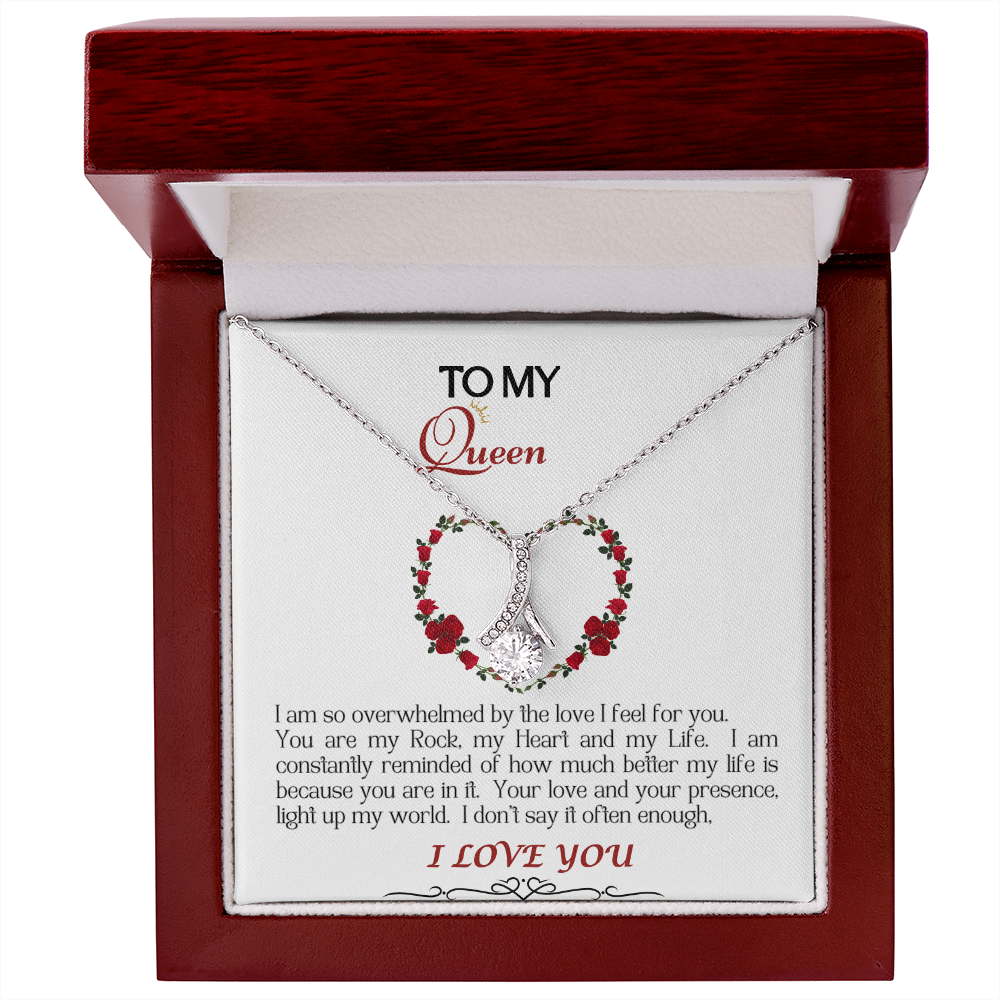 Alluring Beauty Necklace/My Queen/White