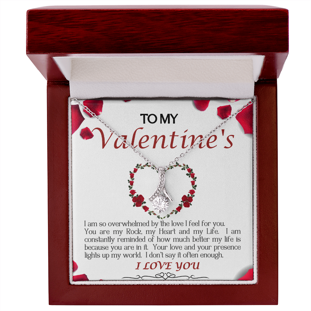 Alluring Beauty Necklace/My Valentine/White Rose